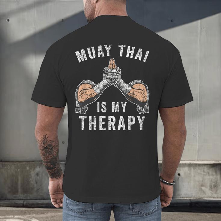 Muay Thai Fighter Martial Arts Sport Muay Thai Men's Back Print T-Shirt