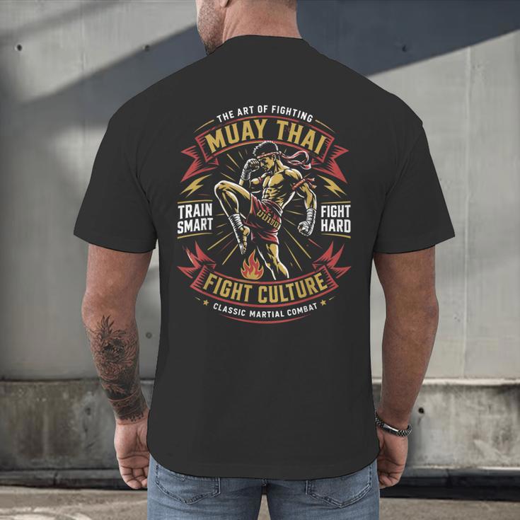 Muay Thai Fighter Training Thai Boxing Coach Men's Back Print T-Shirt Muay Thai Fighter Training Thai Boxing Coach Men's Back Print T-Shirt
