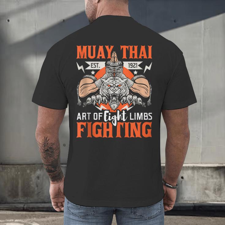 Muay Thai Fighting MMA Thai Boxing Mixed Martial Arts Men's Back Print T-Shirt Muay Thai Fighting MMA Thai Boxing Mixed Martial Arts Men's Back Print T-Shirt