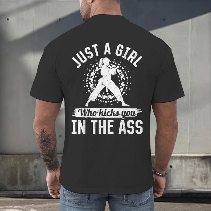 Muay Thai Girls Just a Girl Who Kicks You In The Ass Men's Back Print T-Shirt