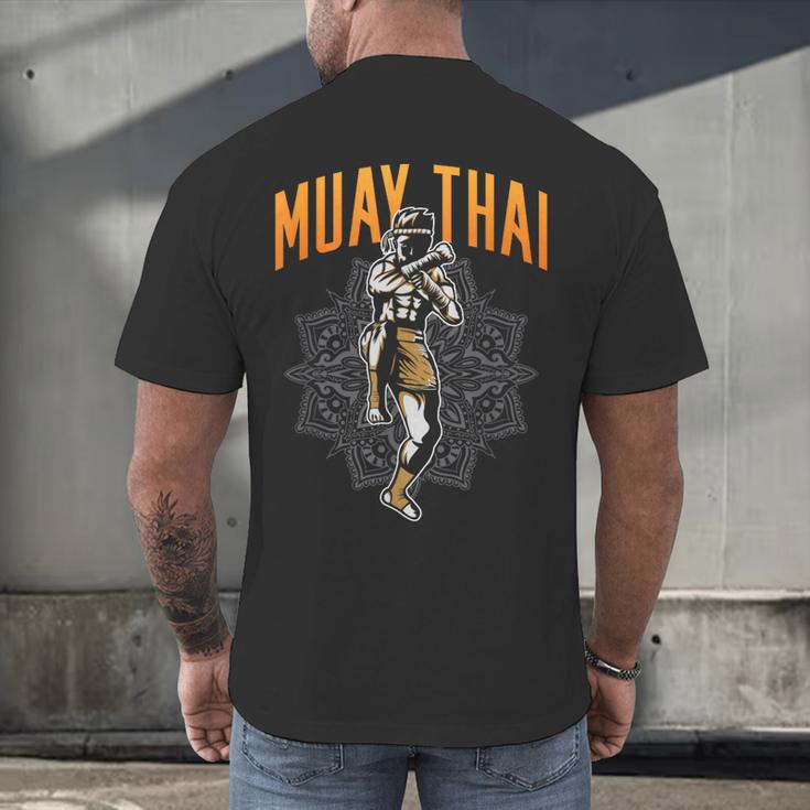 Muay Thai Hobby Martial Arts Fighter Boxing Men's Back Print T-Shirt