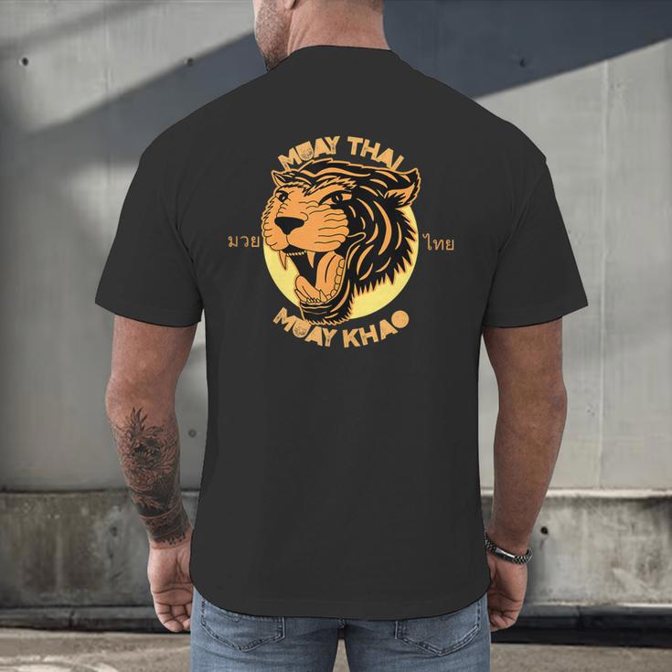 Muay Thai Muay Khao Kickboxing Men's Back Print T-Shirt Muay Thai Muay Khao Kickboxing Men's Back Print T-Shirt
