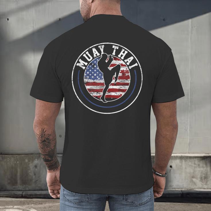Muay Thai Kickboxing Vintage Men's Back Print T-Shirt Muay Thai Kickboxing Vintage Men's Back Print T-Shirt
