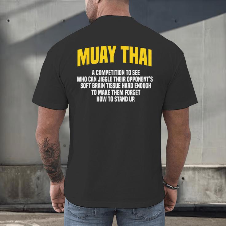 Muay Thai Martial Arts Combat Sports Men's Back Print T-Shirt