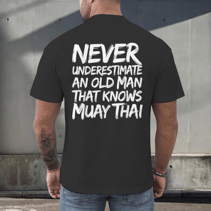 Muay Thai For Men Boys Dad Mixed Martial Arts Men's Back Print T-Shirt Muay Thai For Men Boys Dad Mixed Martial Arts Men's Back Print T-Shirt