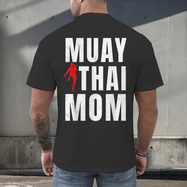 Muay Thai Mom Martial Artis Combat Sports Mother's Day Men's Back Print T-Shirt