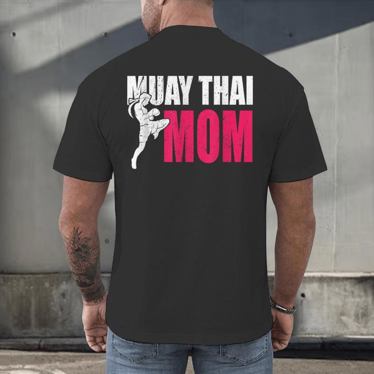 Muay Thai Mom Women Boxing Kickboxing MMA Muay Thai Men's Back Print T-Shirt