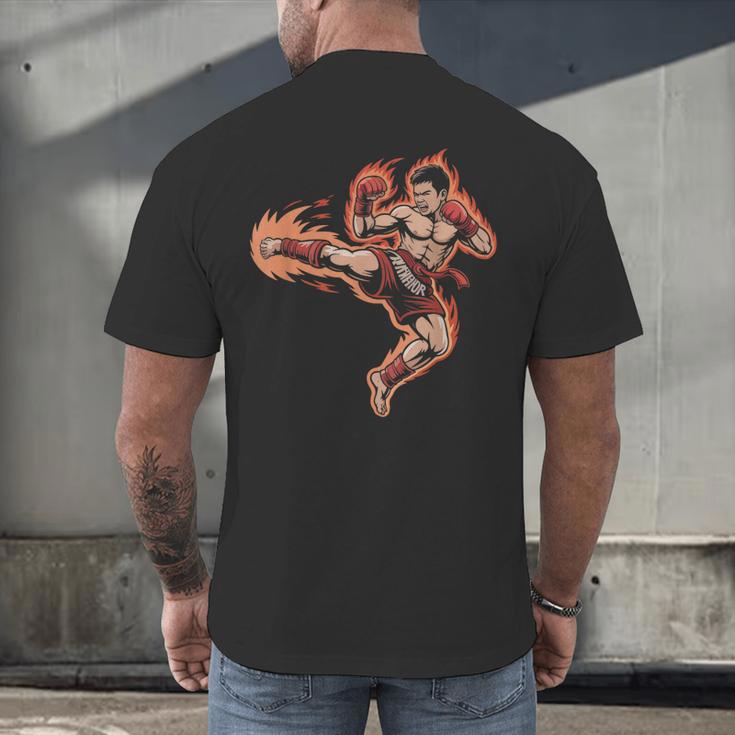 Muay Thai Mongkol Headband Minimal Clean Art Fighter Men's Back Print T-Shirt Muay Thai Mongkol Headband Minimal Clean Art Fighter Men's Back Print T-Shirt