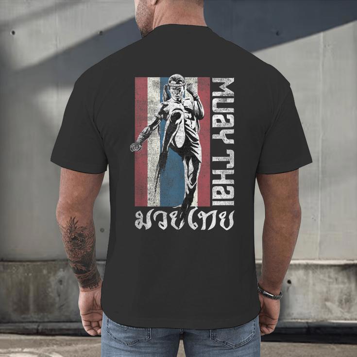 Muay Thai Shirt Thailand Flag Martial Arts Shirt Men's Back Print T-Shirt