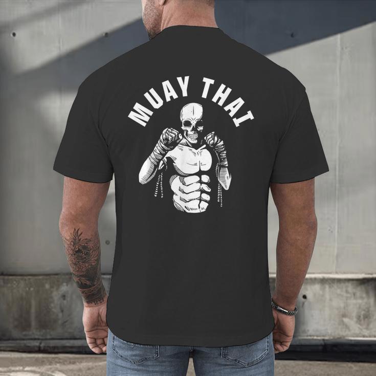 Muay Thai Skeleton Fighter MMA Club Coach Martial Arts Fight Men's Back Print T-Shirt Muay Thai Skeleton Fighter MMA Club Coach Martial Arts Fight Men's Back Print T-Shirt