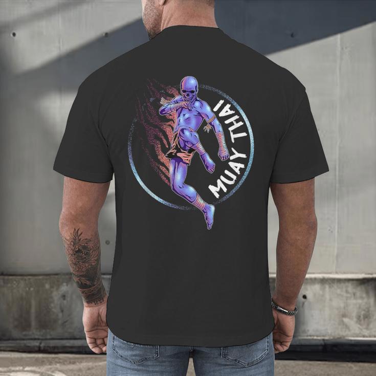 Muay Thai Skeleton Men's Back Print T-Shirt Muay Thai Skeleton Men's Back Print T-Shirt