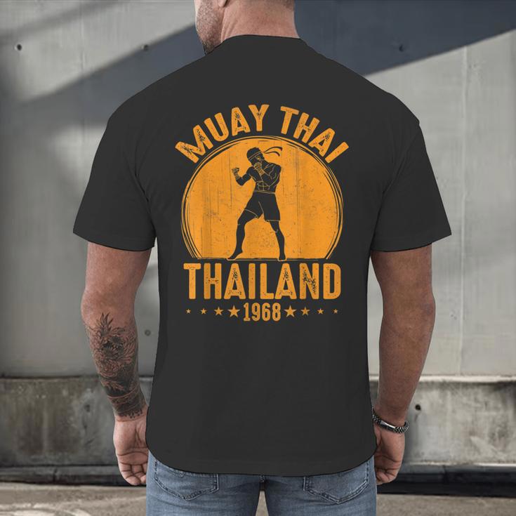 Muay Thai Thailand 1968 Slogan Sport Men's Back Print T-Shirt