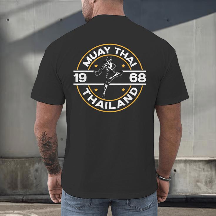 Muay Thai Thailand Fighter Fighting Combat 1969 Thai Boxing Men's Back Print T-Shirt