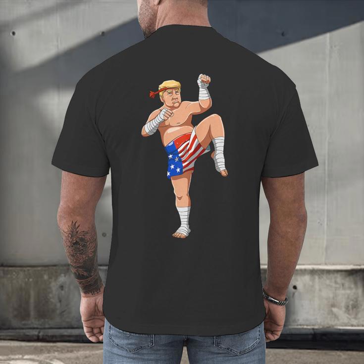 Muay Thai Trump Make Muay Thai Great Again Men's Back Print T-Shirt Muay Thai Trump Make Muay Thai Great Again Men's Back Print T-Shirt