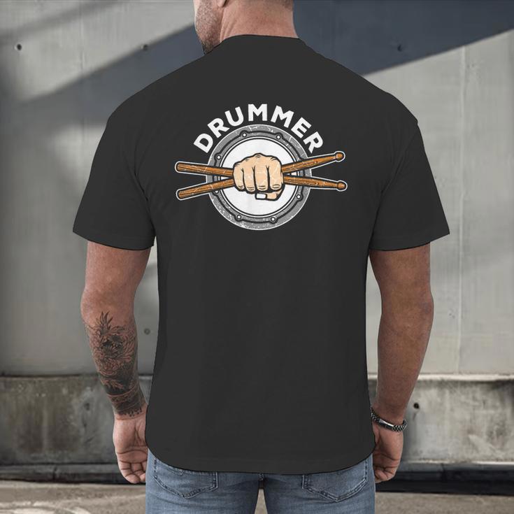 Percussion Drum Sticks Drummer Quote Drum Kit T-Shirt Men's Back Print T-Shirt Percussion Drum Sticks Drummer Quote Drum Kit T-Shirt Men's Back Print T-Shirt