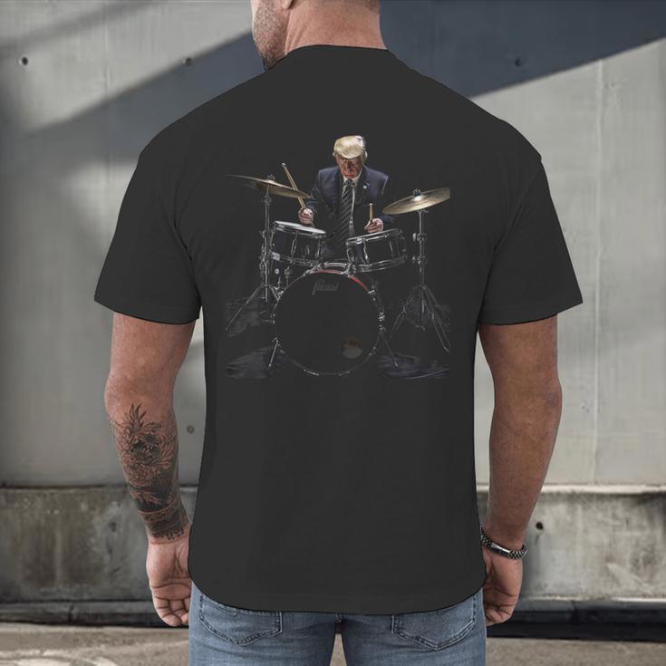 Percussion Player Drumset Retro Drum Kit Percussionist Trump Drummer Drums 2024 -Adults Men's Back Print T-Shirt Percussion Player Drumset Retro Drum Kit Percussionist Trump Drummer Drums 2024 -Adults Men's Back Print T-Shirt