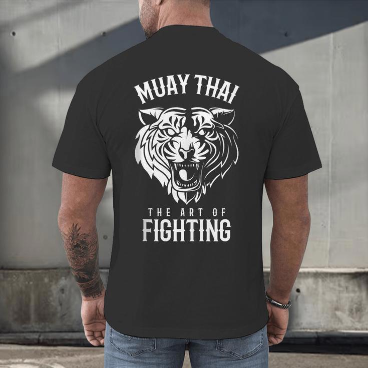 Tiger Muay Thai And Kickboxing Men's Back Print T-Shirt Tiger Muay Thai And Kickboxing Men's Back Print T-Shirt
