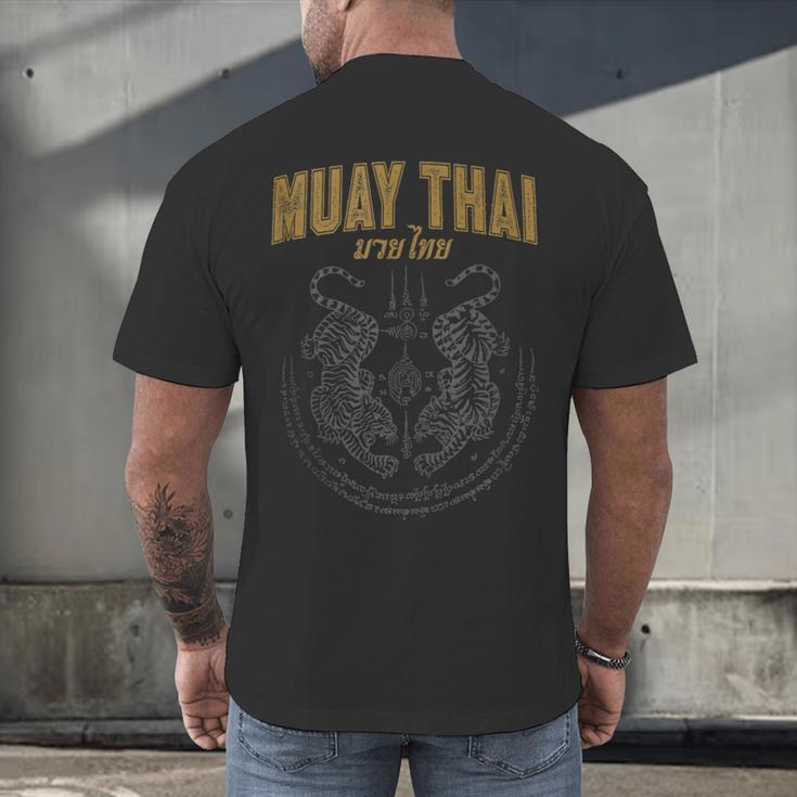 Twin Tiger Sak Yant Muay Thai Tank Top Men's Back Print T-Shirt