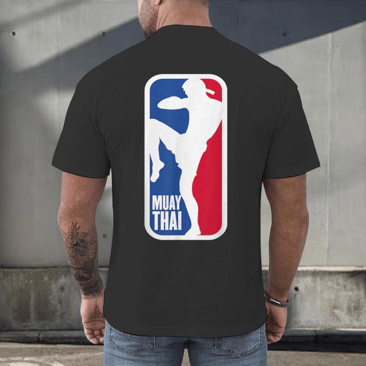 Vintage Muay Thai Fighter MMA Street Fight Kickboxing Club Men's Back Print T-Shirt