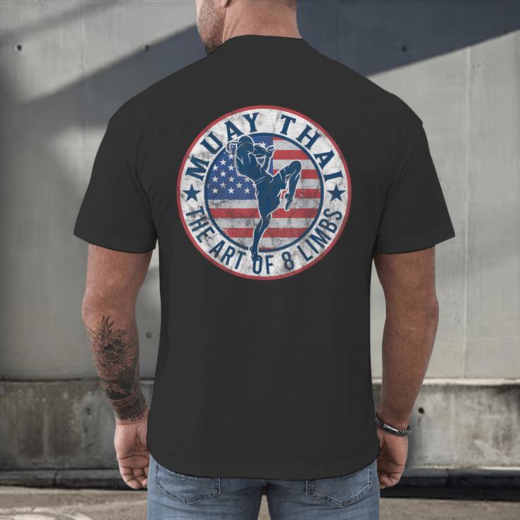 Vintage Muay Thai Karate Boxing Mixed Martial Arts Men's Back Print T-Shirt