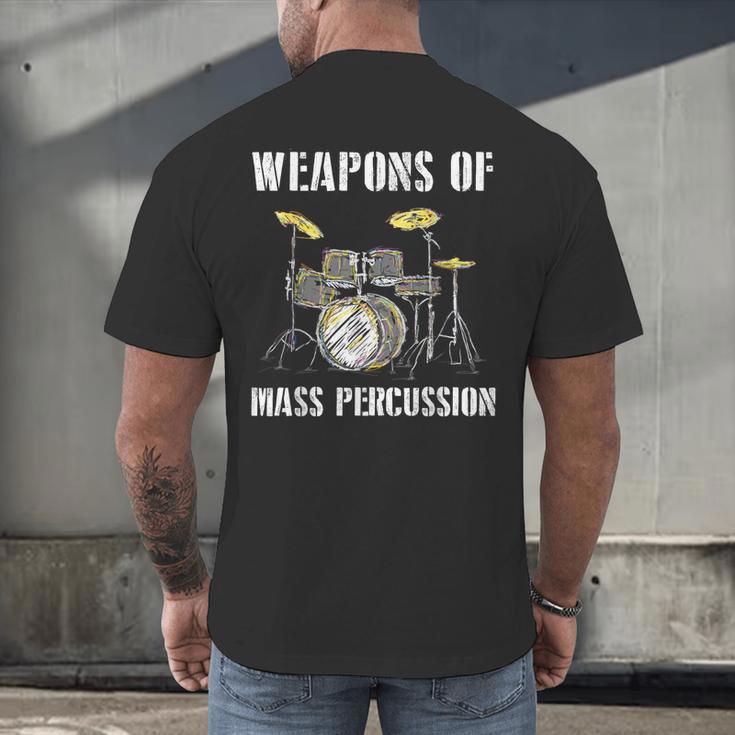 Weapons Of Mass Percussion Band Best Drummer Drum Kit Men's Back Print T-Shirt Weapons Of Mass Percussion Band Best Drummer Drum Kit Men's Back Print T-Shirt