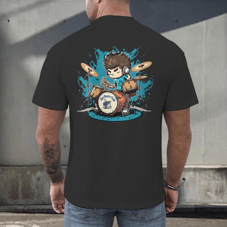 Women's Drum Set Drumming Drummers Drum Kits Music Men's Back Print T-Shirt Women's Drum Set Drumming Drummers Drum Kits Music Men's Back Print T-Shirt