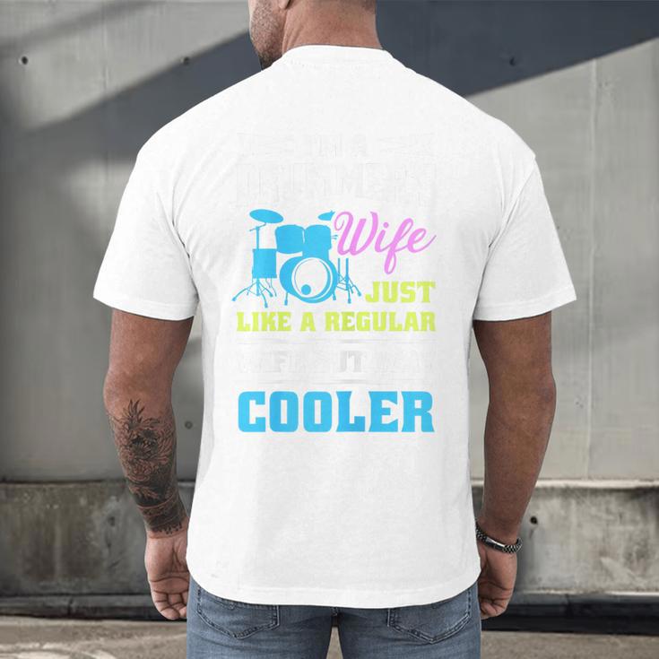 Cool Drum Kit Percussionist Drummer Wife Quote Image T-Shirt Men's Back Print T-Shirt Cool Drum Kit Percussionist Drummer Wife Quote Image T-Shirt Men's Back Print T-Shirt
