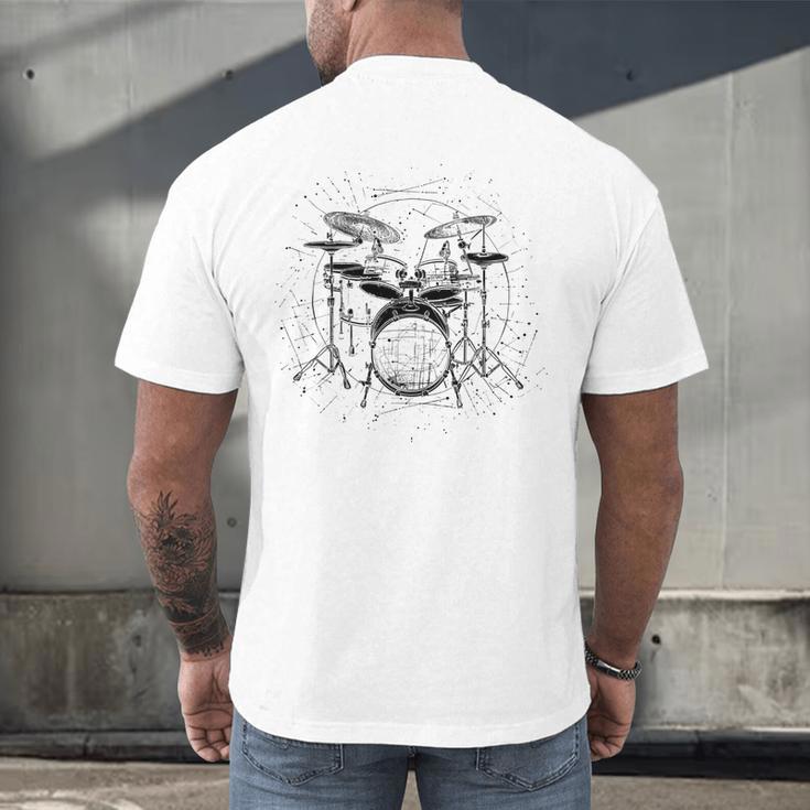 Drum Kit Men's Back Print T-Shirt Drum Kit Men's Back Print T-Shirt