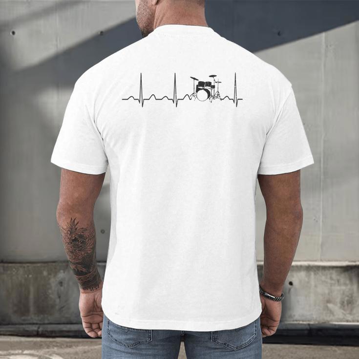 Drum Kit Set Drummer Sweatshirt Men's Back Print T-Shirt Drum Kit Set Drummer Sweatshirt Men's Back Print T-Shirt