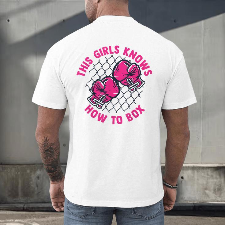 This Girl Knows How To Box Muay Thai Kickboxer Fan Boxing Men's Back Print T-Shirt This Girl Knows How To Box Muay Thai Kickboxer Fan Boxing Men's Back Print T-Shirt