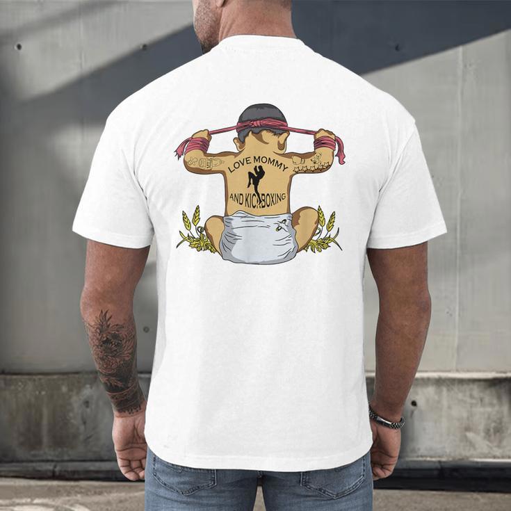 Kickboxing Muay Thai Training Fitness Baby Love Mommy Men's Back Print T-Shirt