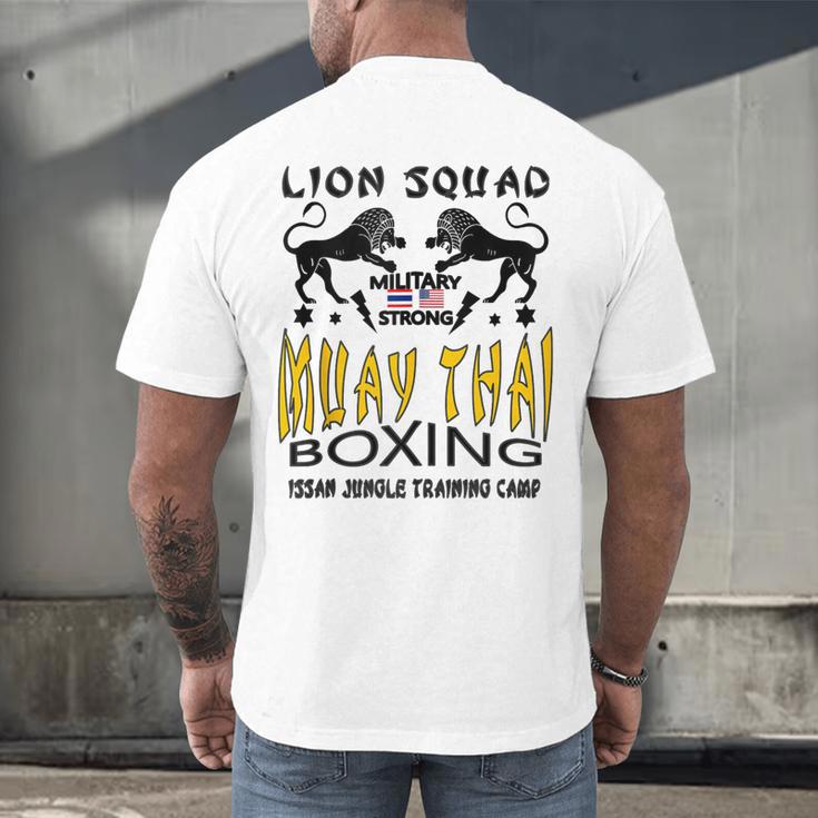 LION SQUAD THAILAND KICKBOXING MUAY THAI MMA TRAINING Men's Back Print T-Shirt LION SQUAD THAILAND KICKBOXING MUAY THAI MMA TRAINING Men's Back Print T-Shirt