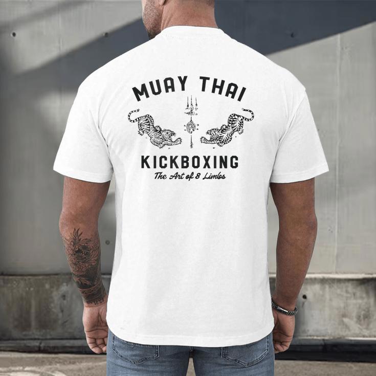Muay Thai Twin Tigers MMA Warrior Fight Men's Back Print T-Shirt