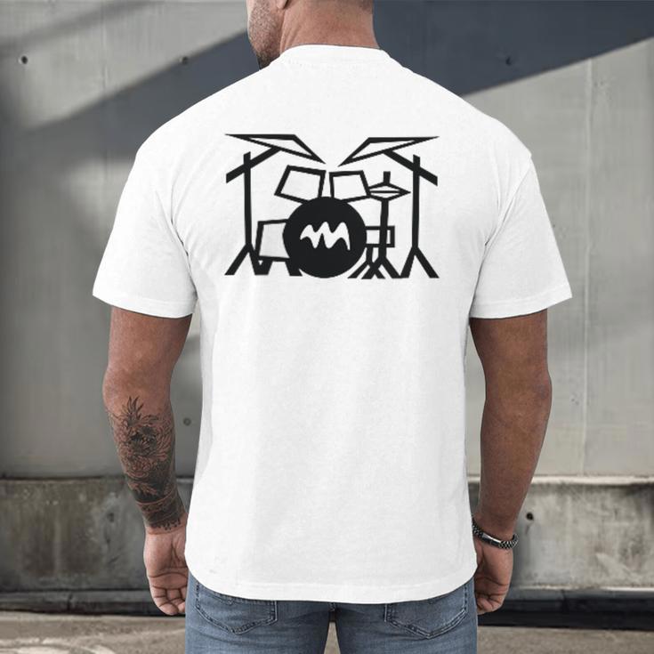Retro Drum Kit Raglan Baseball Tee Men's Back Print T-Shirt Retro Drum Kit Raglan Baseball Tee Men's Back Print T-Shirt