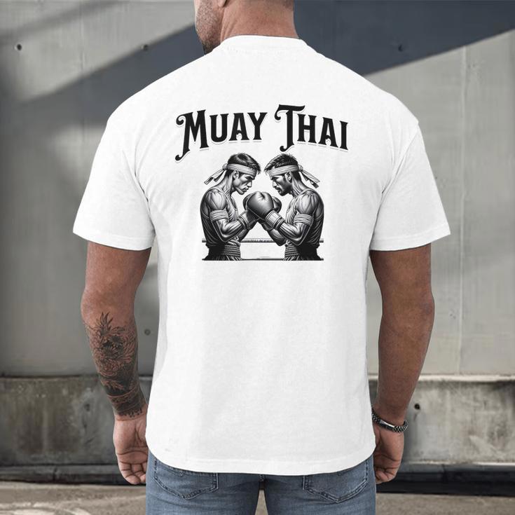 Thai Boxing Muay Thai Boxer Men's Back Print T-Shirt Thai Boxing Muay Thai Boxer Men's Back Print T-Shirt