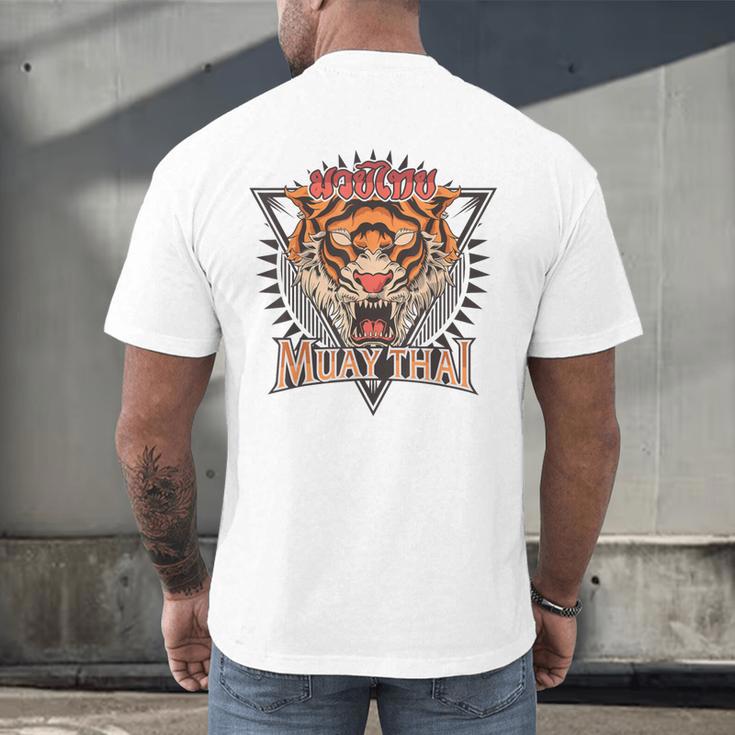 Tigar Muay Thai MMA Vintage Kickboxing Training Men's Back Print T-Shirt