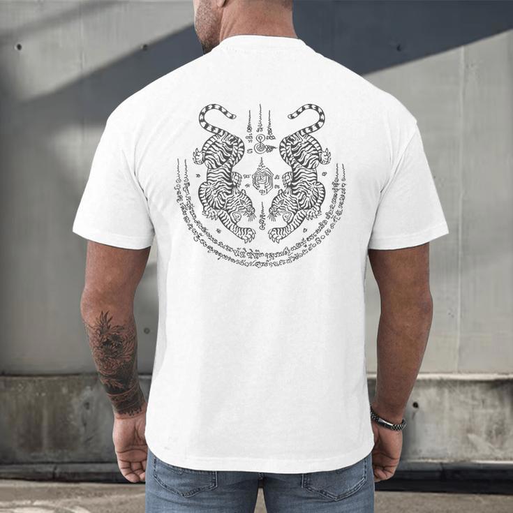 Twin Tiger Muay Thai Shorts Thailand Martial Arts Boxing Men's Back Print T-Shirt Twin Tiger Muay Thai Shorts Thailand Martial Arts Boxing Men's Back Print T-Shirt