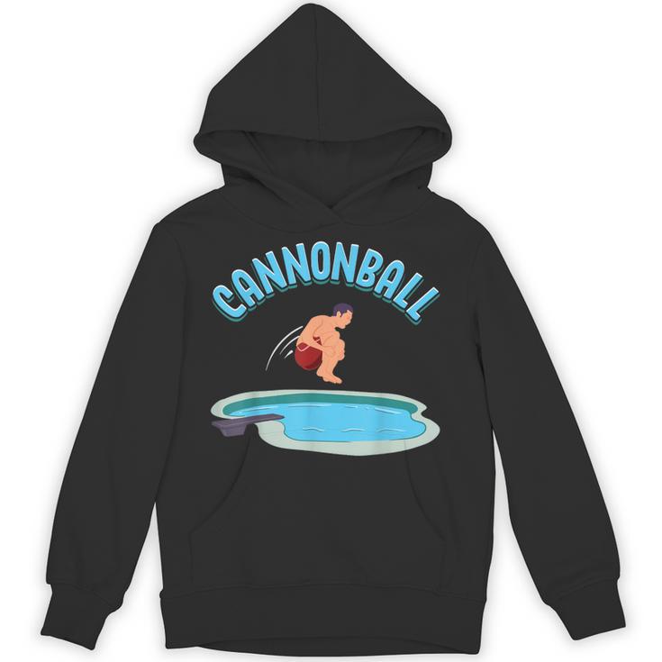 Cannonball Swimming Pool Fun Diving Diver Swimmer Cool Unisex Hoodie