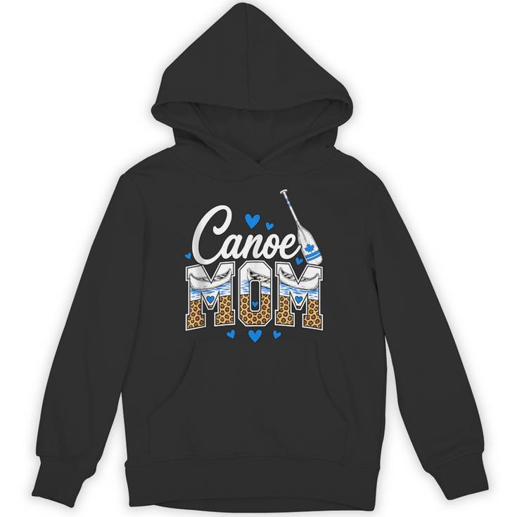 Canoe Mom Leopard Print Paddle River Lake Sport Mother Unisex Hoodie