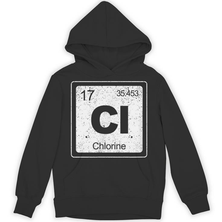 Chlorine Periodic Table Symbol Chemistry Swimming Dive Unisex Hoodie