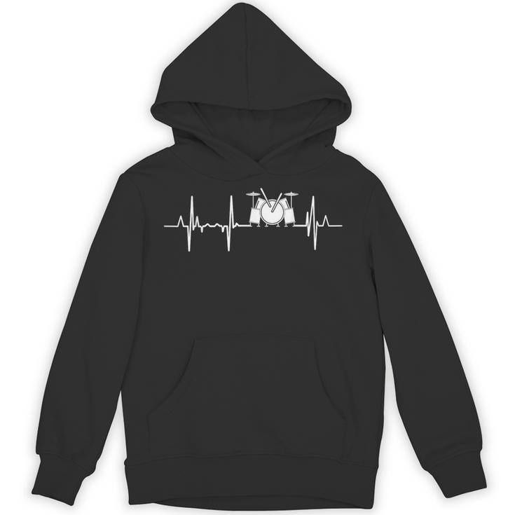 Drum Kit Cardiogram Drum Musician ECG Unisex Hoodie