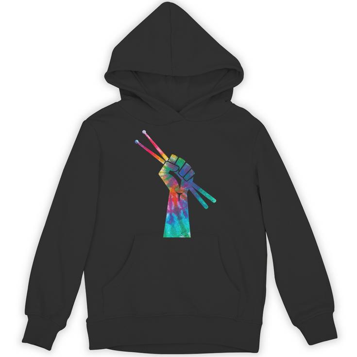 Drummer Drum Kit Tie Dye Hippie Drummer Unisex Hoodie