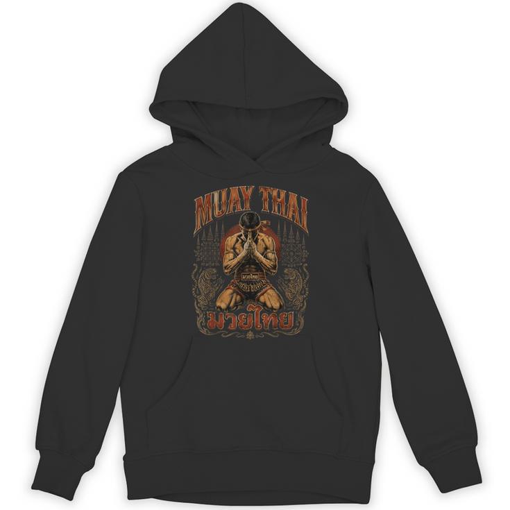 Faded Muay Thai Fighter Nak Muay Thailand Boxing Unisex Hoodie