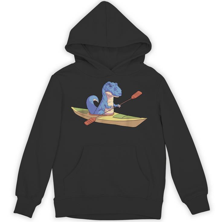Kayak T Rex Dinosaur Canoe Shirt Kayak For Children Unisex Hoodie