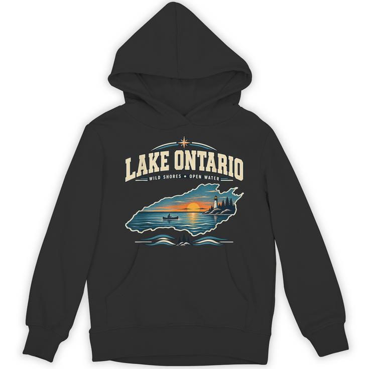 Lakes Lake Ontario Fishing Canoe Lighthouse Outdoor Unisex Hoodie