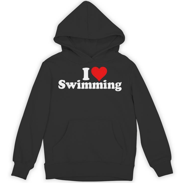I LOVE HEART SWIMMING Unisex Hoodie