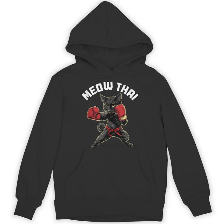 Meow Thai Muay Thai Boxing Cat Martial Arts MMA Boxer Unisex Hoodie
