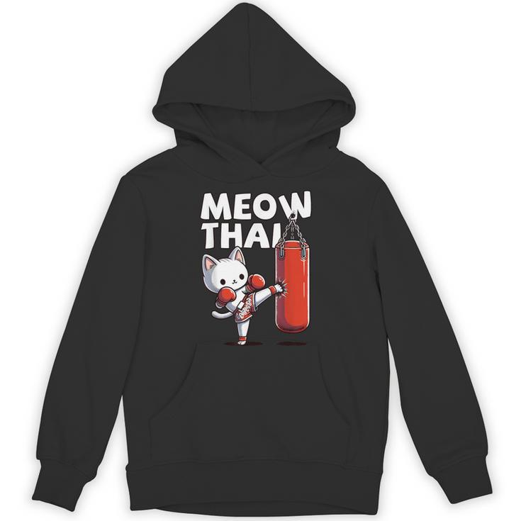 Muay Thai Cat Meow Thai Thai Boxing For Youth Muay Thai Unisex Hoodie