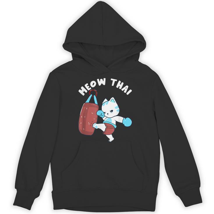 Muay Thai Cat Meow Thai Punch Bag Martial Arts Unisex Hoodie