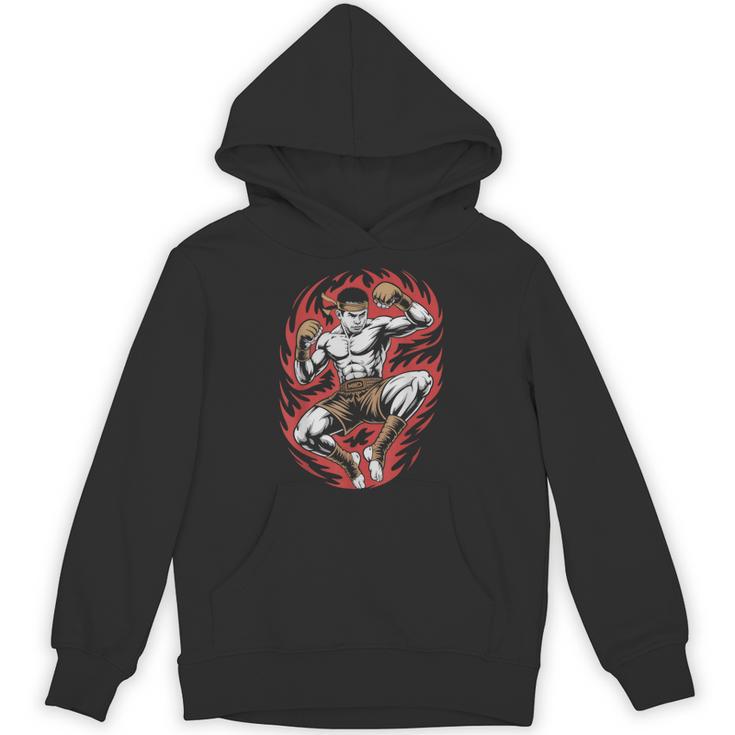 Muay Thai Elbow Strike Silhouette Minimal Clean Sport Unisex Hoodie